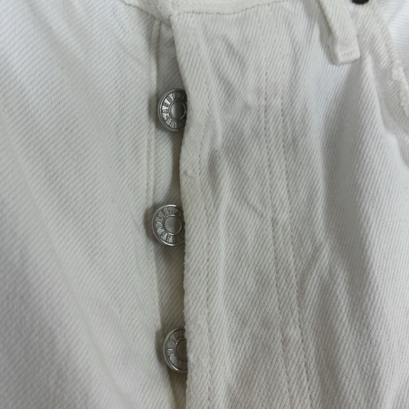 Agolde 90's Mid Rise Loose White Distressed Size 25 - Picture 6 of 15